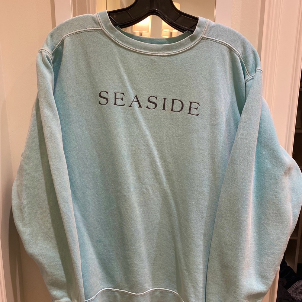 Seaside teal blue sweatshirt